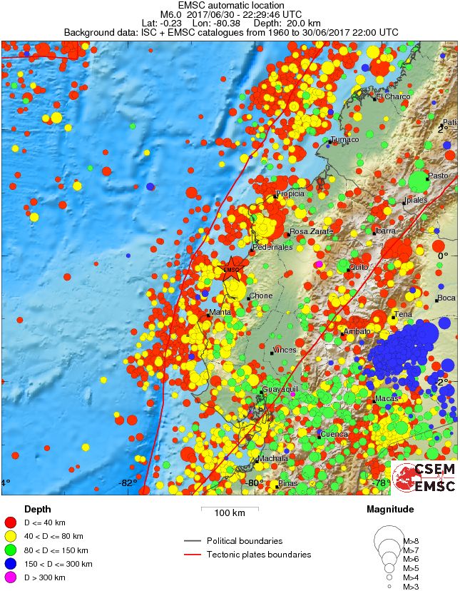 Ecuador - regional seismicity