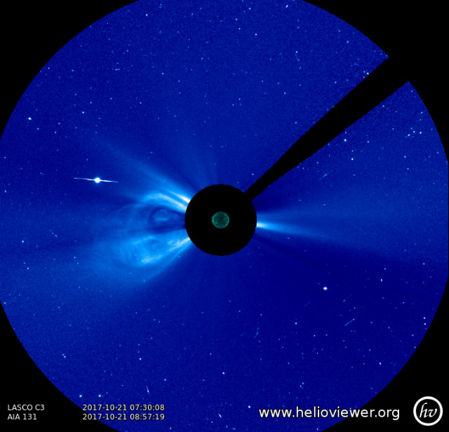 CME produced by M1.1 solar flare on October 20, 2017