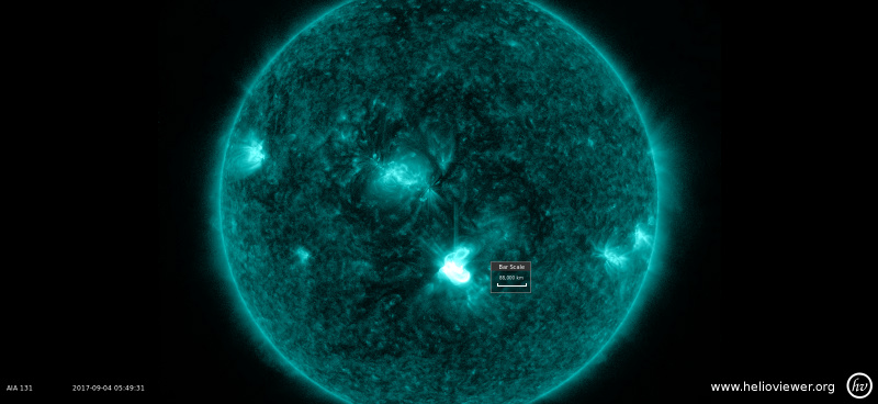 M1.2 solar flare September 4, 2017 - AIA image