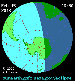 Partial solar eclipse of February 15, 2018