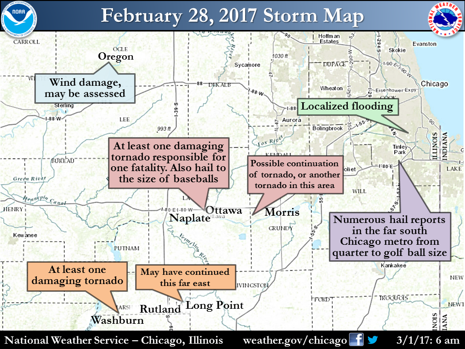 Storm Map - US Midwest February 28, 2017