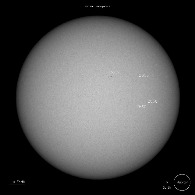 Sunspots on May 24, 2017