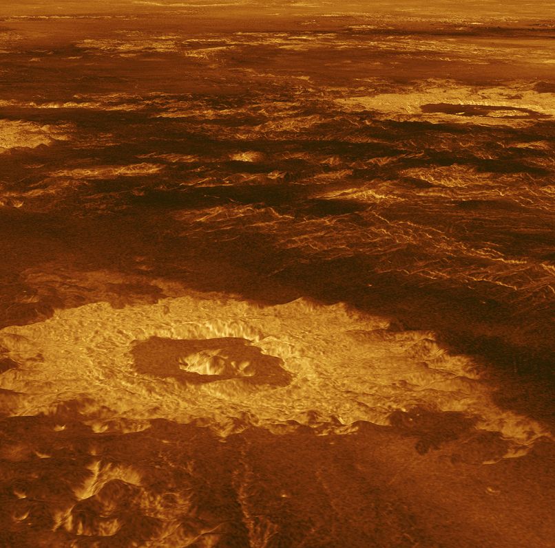 Venus-impact-craters-by-NASA-Caltech
