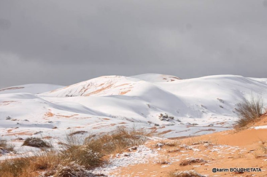Ain Sefra, Algeria snow on February 6, 2018
