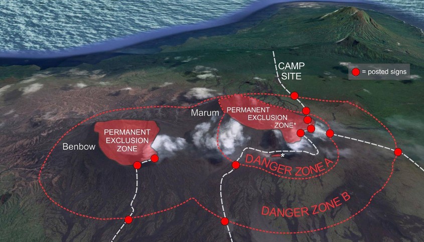 Ambrym volcano danger zone, Vanuatu - October 2017