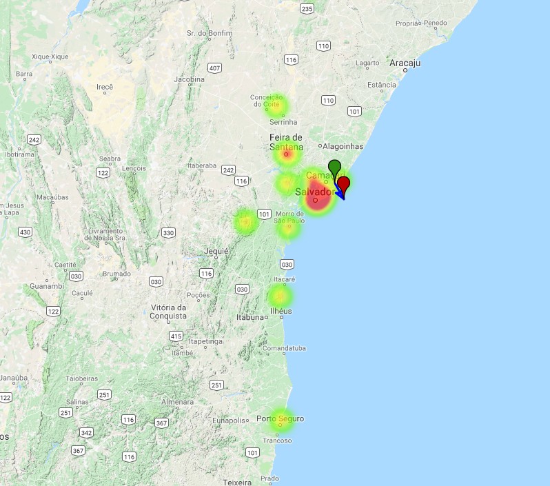 Fireball over Bahia, Brazil on February 21, 2018