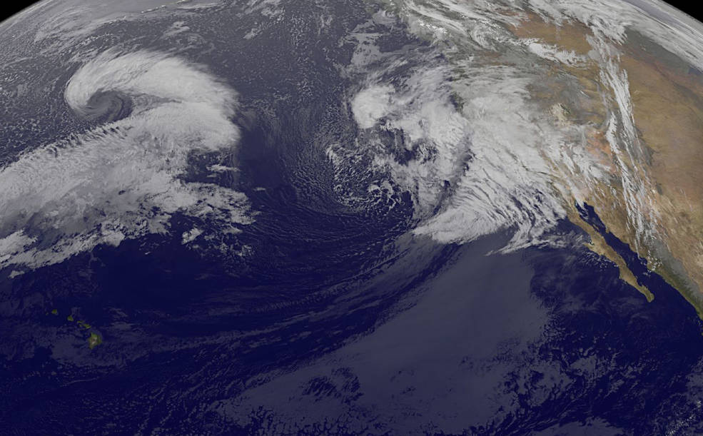 Massive storm slams California on February 17, 2017 - satellite image