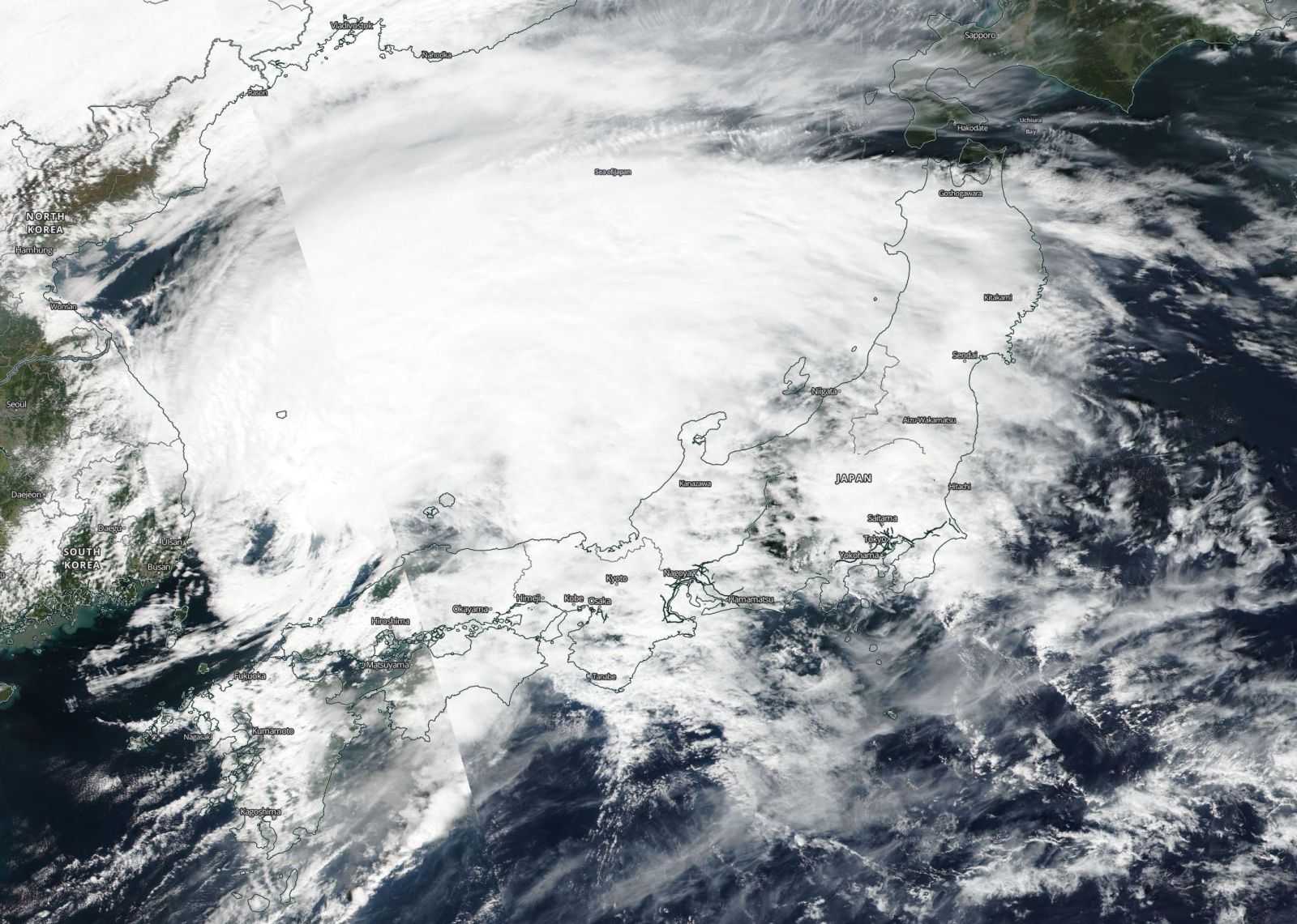 Tropical Storm Chaba, October 5, 2016. Image credit: NASA/Suomi NPP/VIIRS