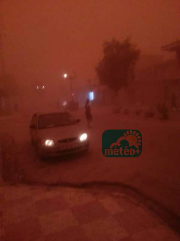 Inside dust storm in Algeria, September 15, 2017