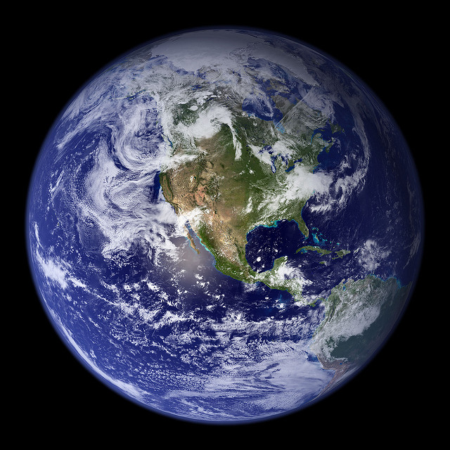 An image of the Earth constructed from NASA’s Terra satellite. 