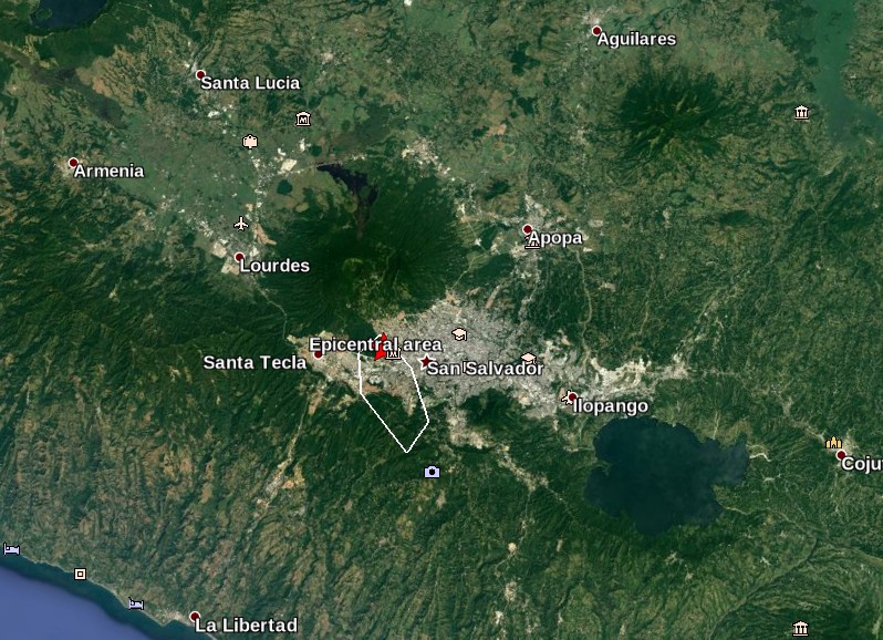 Earthquake swarm under San Salvador, El Salvador - April 2017