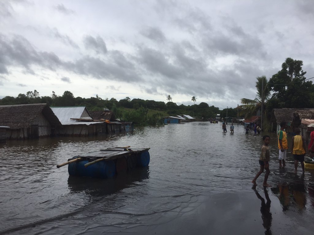 Damage from Tropical Cyclone Enawo around Toamasina