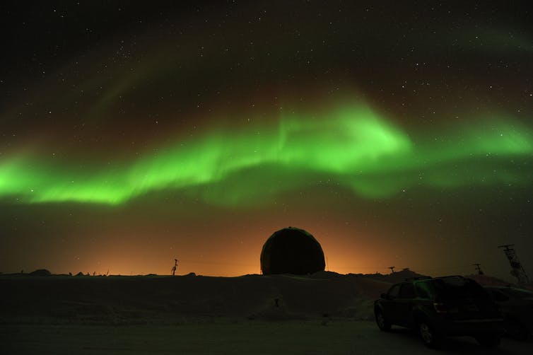 Aurora during a geomagnetic storm