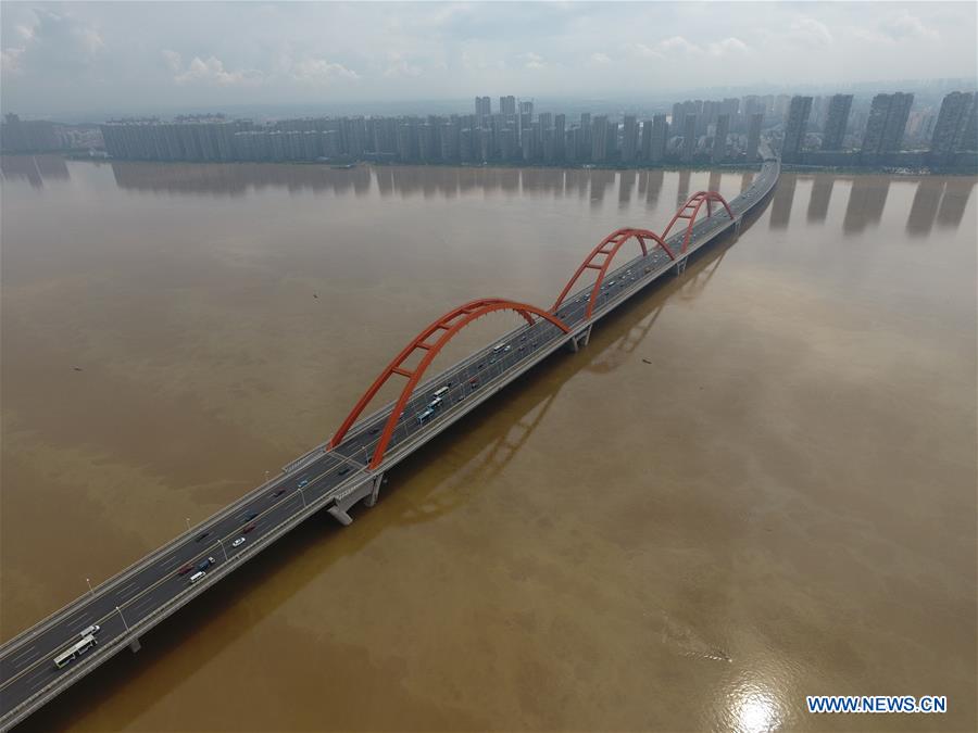 Fuyuan Road Bridge in Changsha, Hunan on July 3, 2017