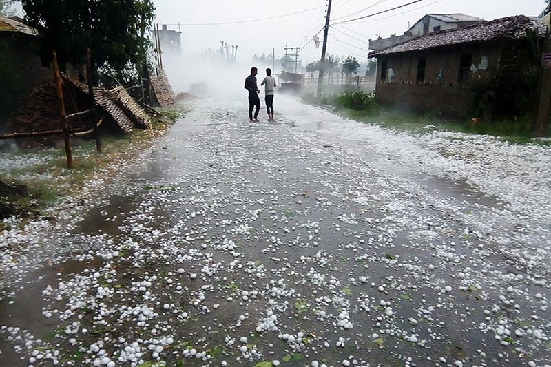 Nepal hailstorm March 30, 2018