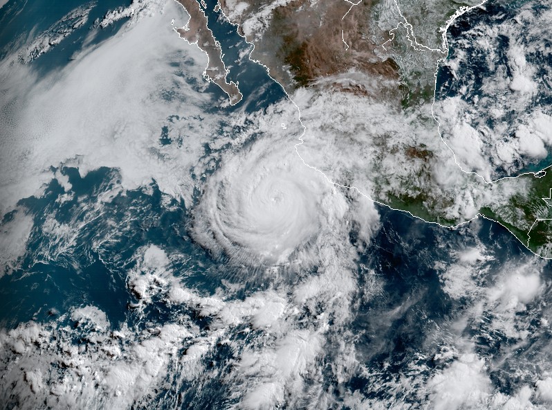 Hurricane Dora at 14:45 UTC on June 26, 2017 - GOES-16