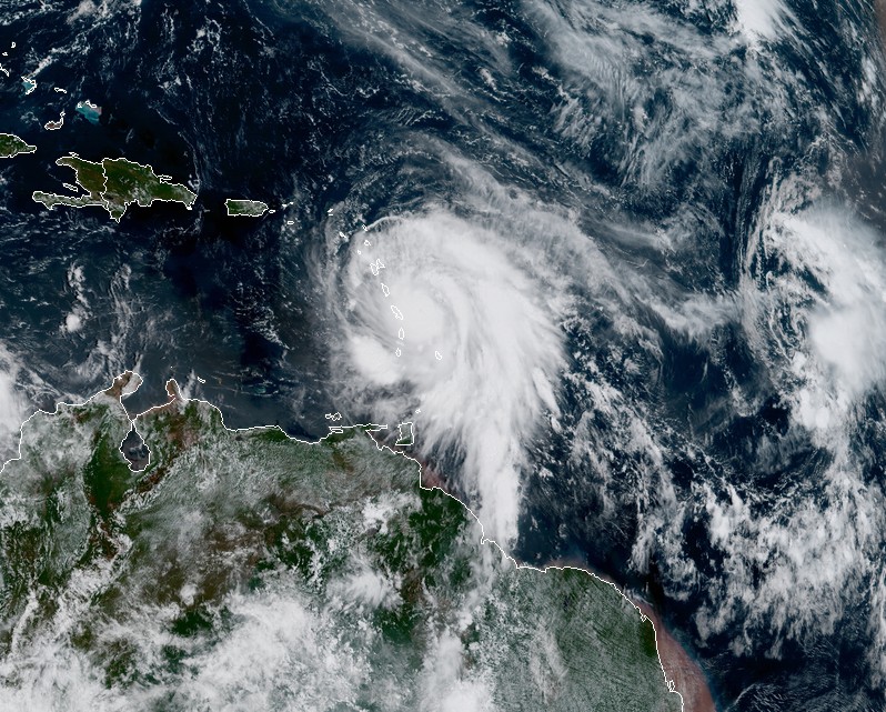 Hurricane Maria satellite image at 15:00 UTC on September 18, 2017