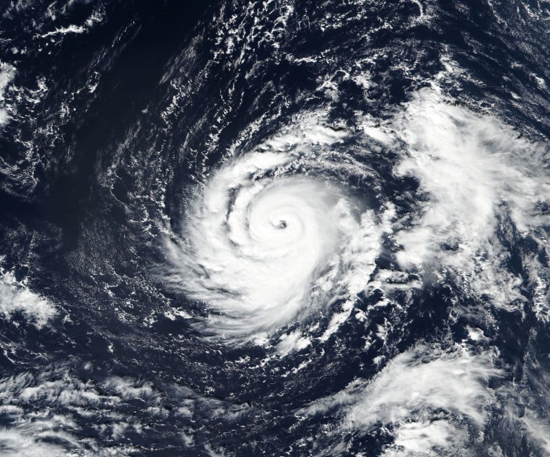 Hurricane Ophelia satellite image on October 12, 2017