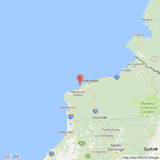 IGEPN - location of Ecuador's earthquake of December 19, 2016