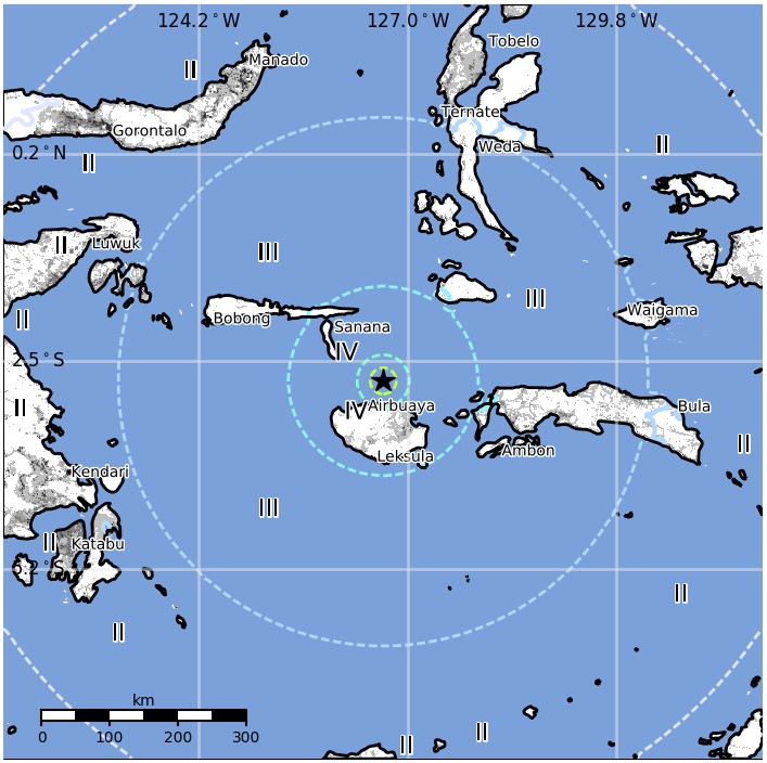 Strong and shallow M6.1 earthquake hits Indonesia - Estimated population exposure