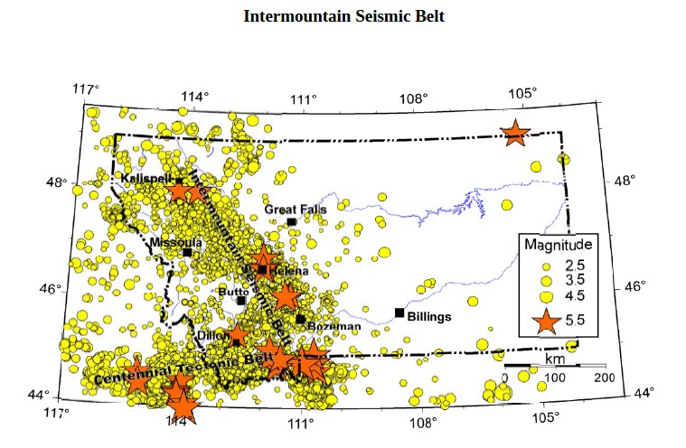 Intermountain seismic belt - Montana