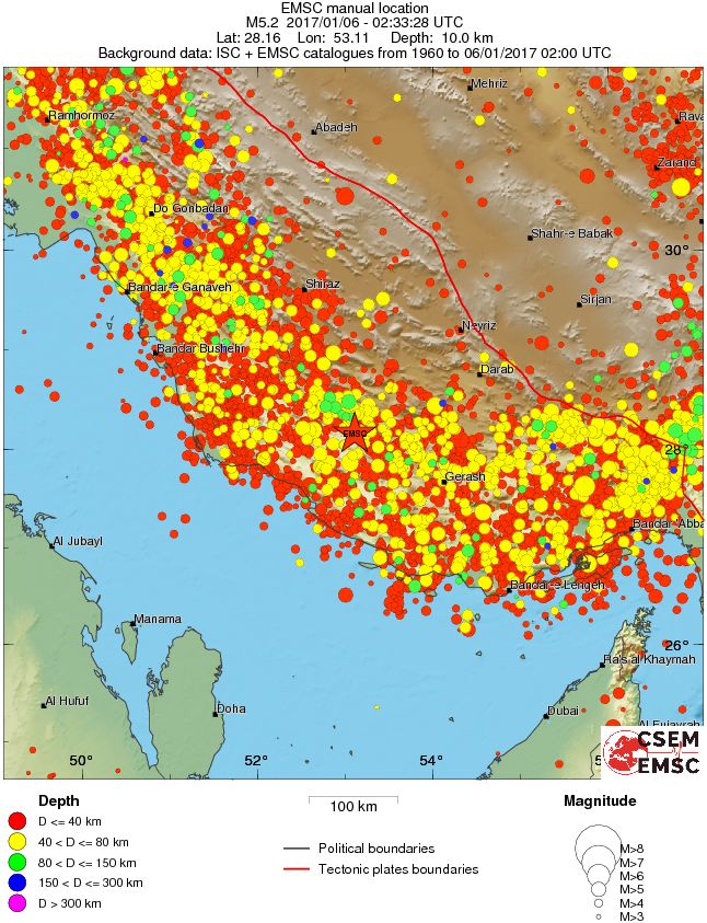 Iran, regional seismicity