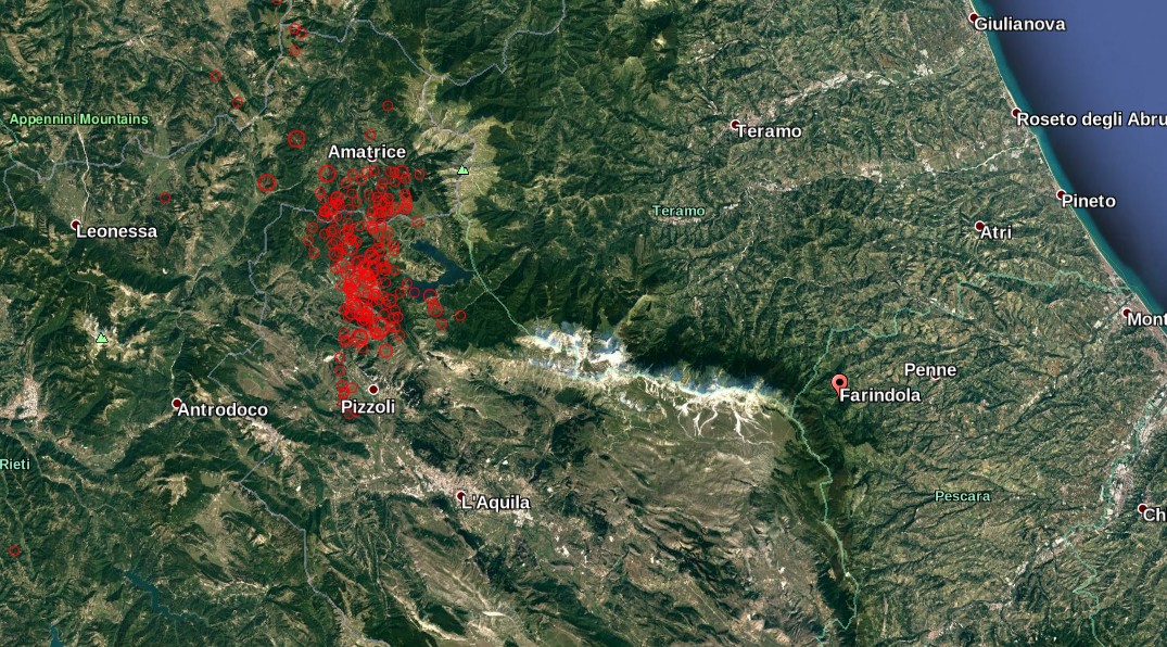 Central Italy earthquakes December 19, 2016 - January 19, 2017 (EMSC)