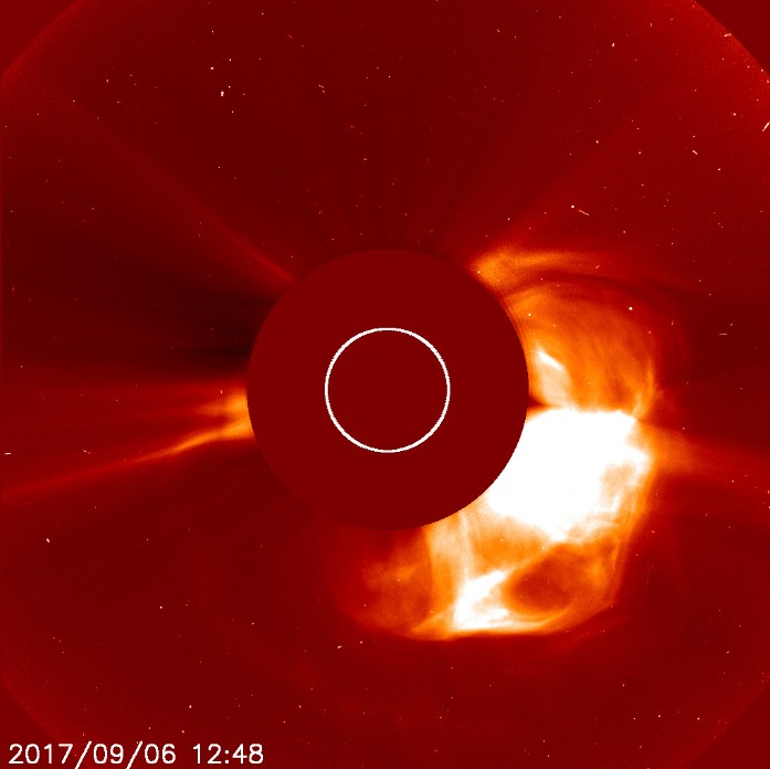 September 6, 2017 CME produced by X9.3 solar flare (LASCO C2)