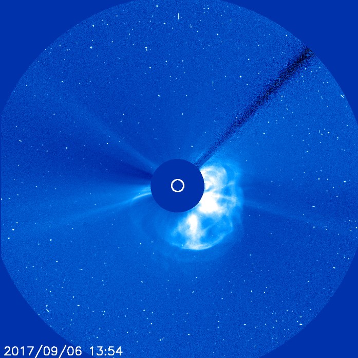 September 6, 2017 CME produced by X9.3 solar flare (LASCO C3)