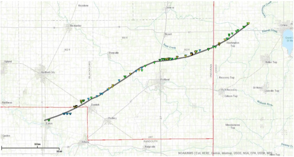 Long-tracked EF2 tornado Indiana - Ohio on November 5, 2017