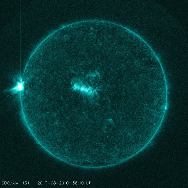 M1.1 solar flare on August 20, 2017