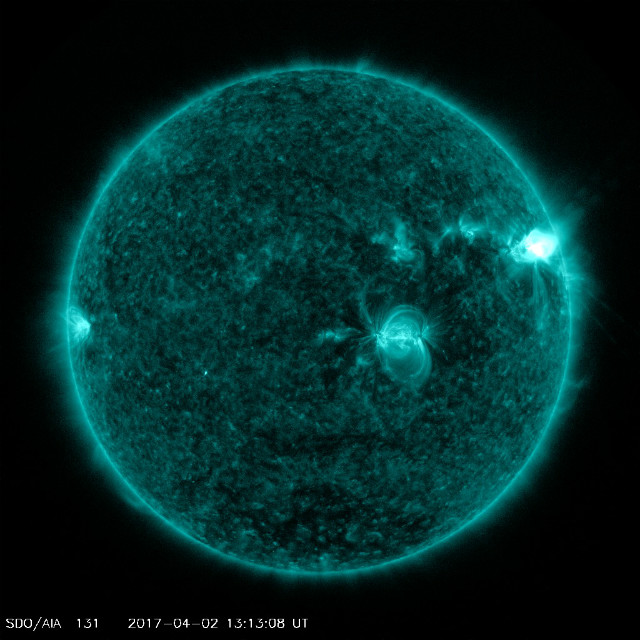 M2.3 solar flare on April 2, 2017 - SDO AIA 131