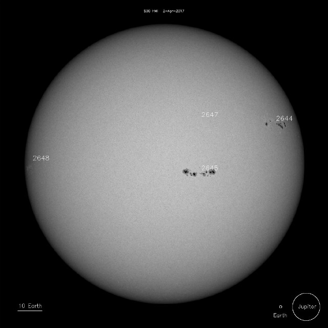 Sunspots on April 2, 2017