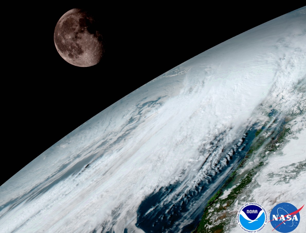 Moon as seen by GOES-16 on January 15, 2017