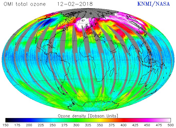 Total ozone February 12, 2018