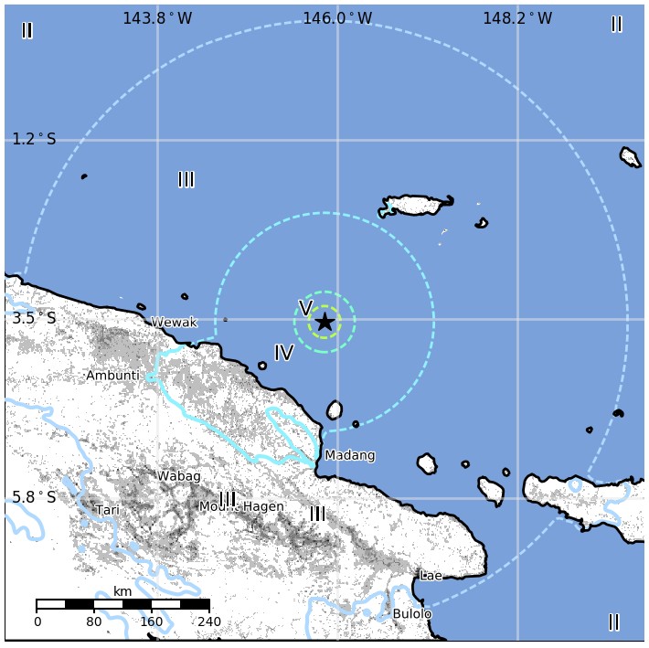 New Guinea, Papua New Guinea earthquake January 26, 2018 EPE