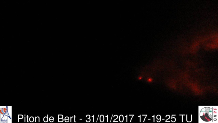 Eruption of Piton de la Fournaise, Reunion on January 31, 2017