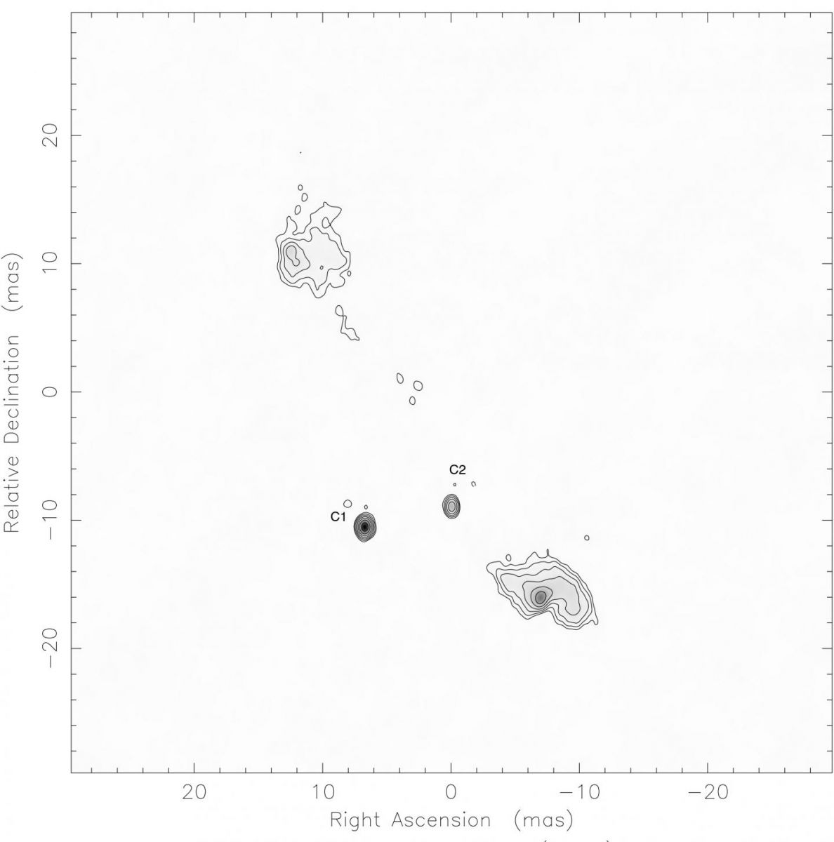 VLBA map of radio galaxy 0402+379 at 15 GHz