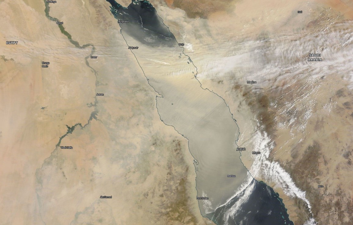Sandstorm Saudi Arabia on March 19, 2017