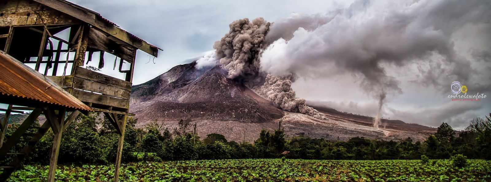 Sinabung volcano eruption, November 1, 2016. Image credit: Endro Lewa