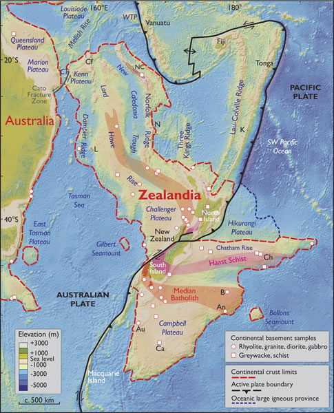 Spatial limits of Zealandia