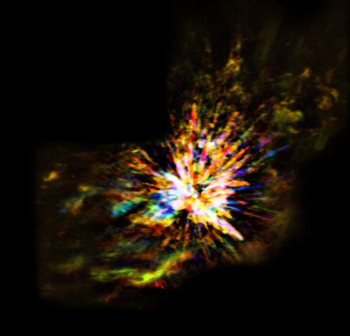 ALMA views a stellar explosion in Orion - Zoom