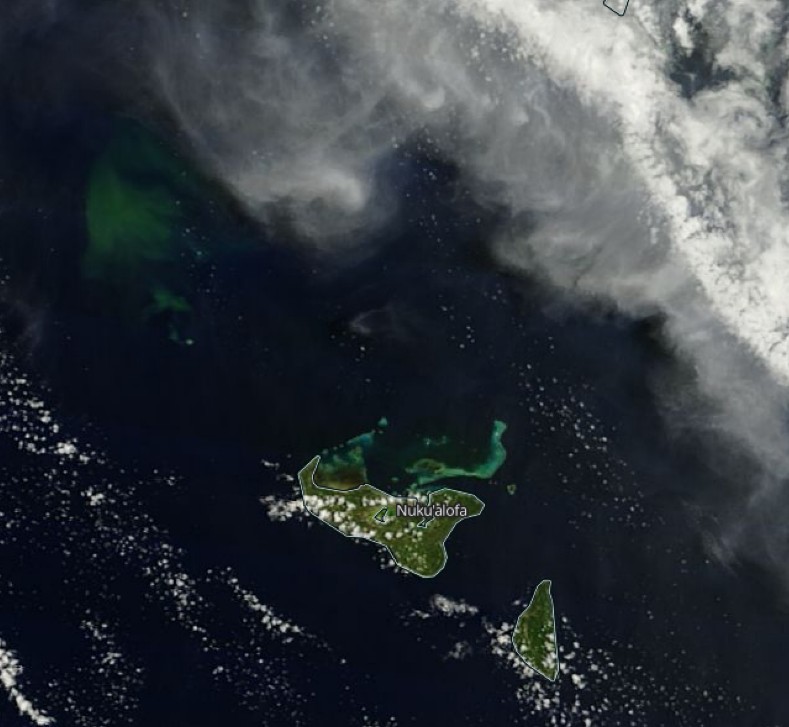 Submarine eruption near Tonga January 2017