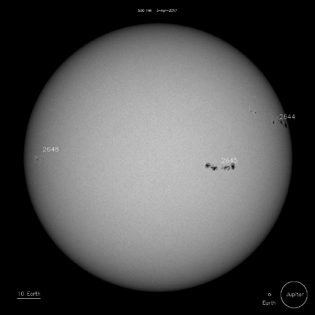 Sunspots on April 3, 2017