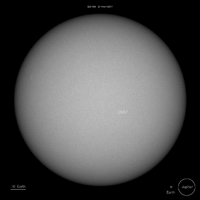 Sunspots on November 21, 2017