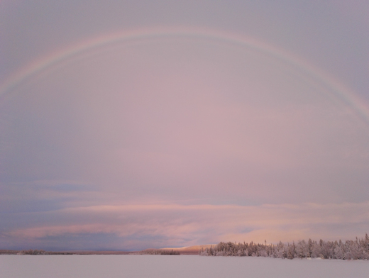 Supercooled rainbow captured by Valtteri Immonen on December 4, 2017