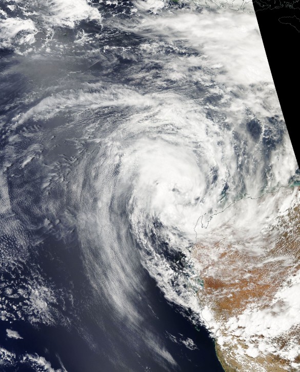 Tropical Cyclone 03S Three as seen by Aqua on January 28, 2017