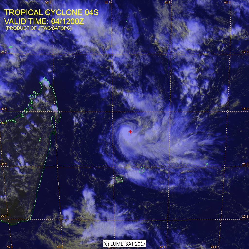 Tropical Cyclone Carlos - Multi-spectral Satellite Image - 12:00 UTC on February 4, 2017