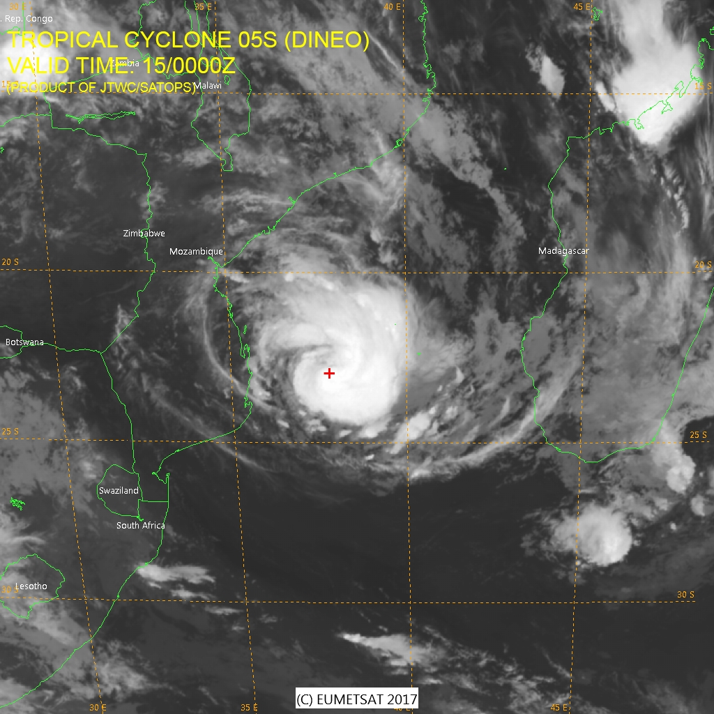 Tropical Cyclone Dineo on February 15, 2017