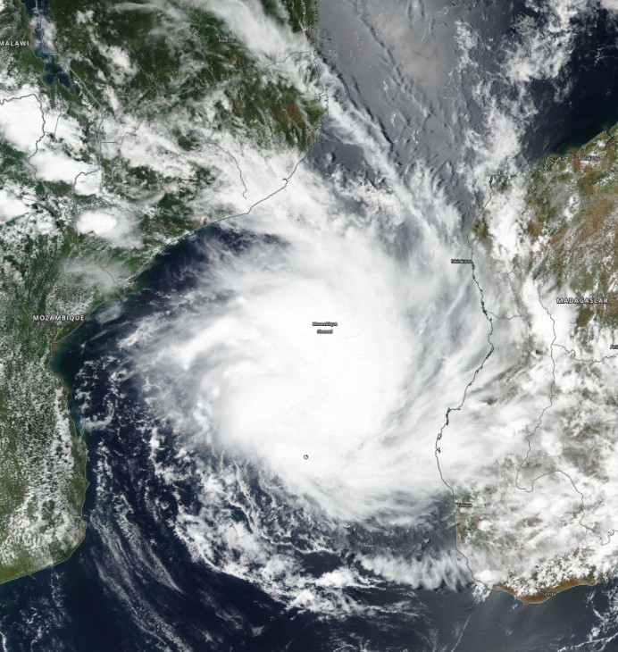 Tropical Cyclone Dineo satellite image February 13, 2017